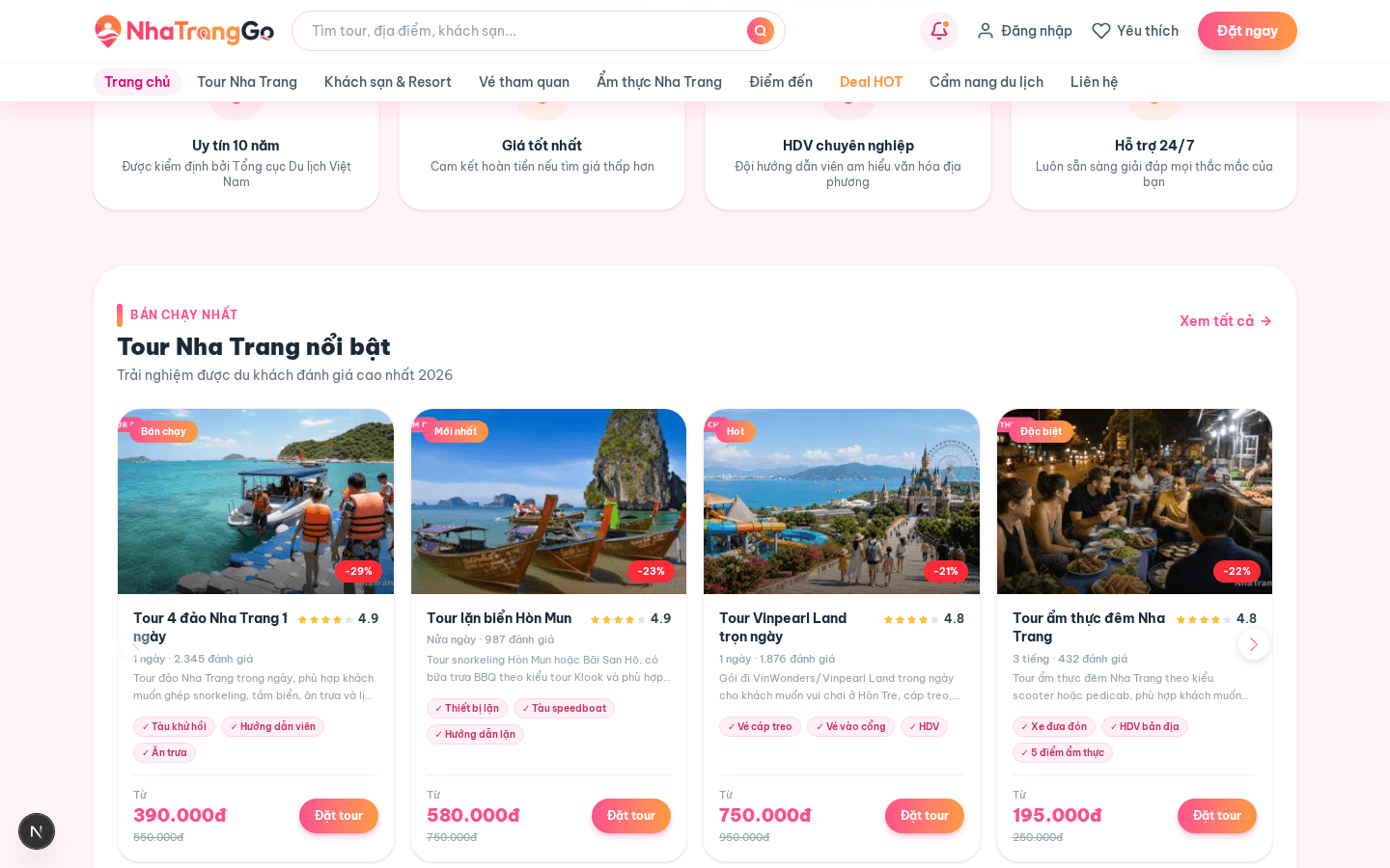Danh mục Tour Nổi bật & Bán chạy